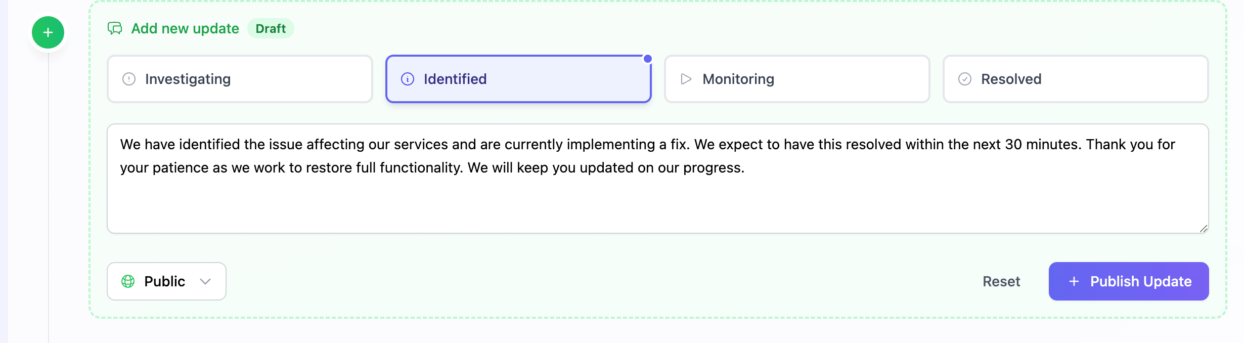 Public Status Page